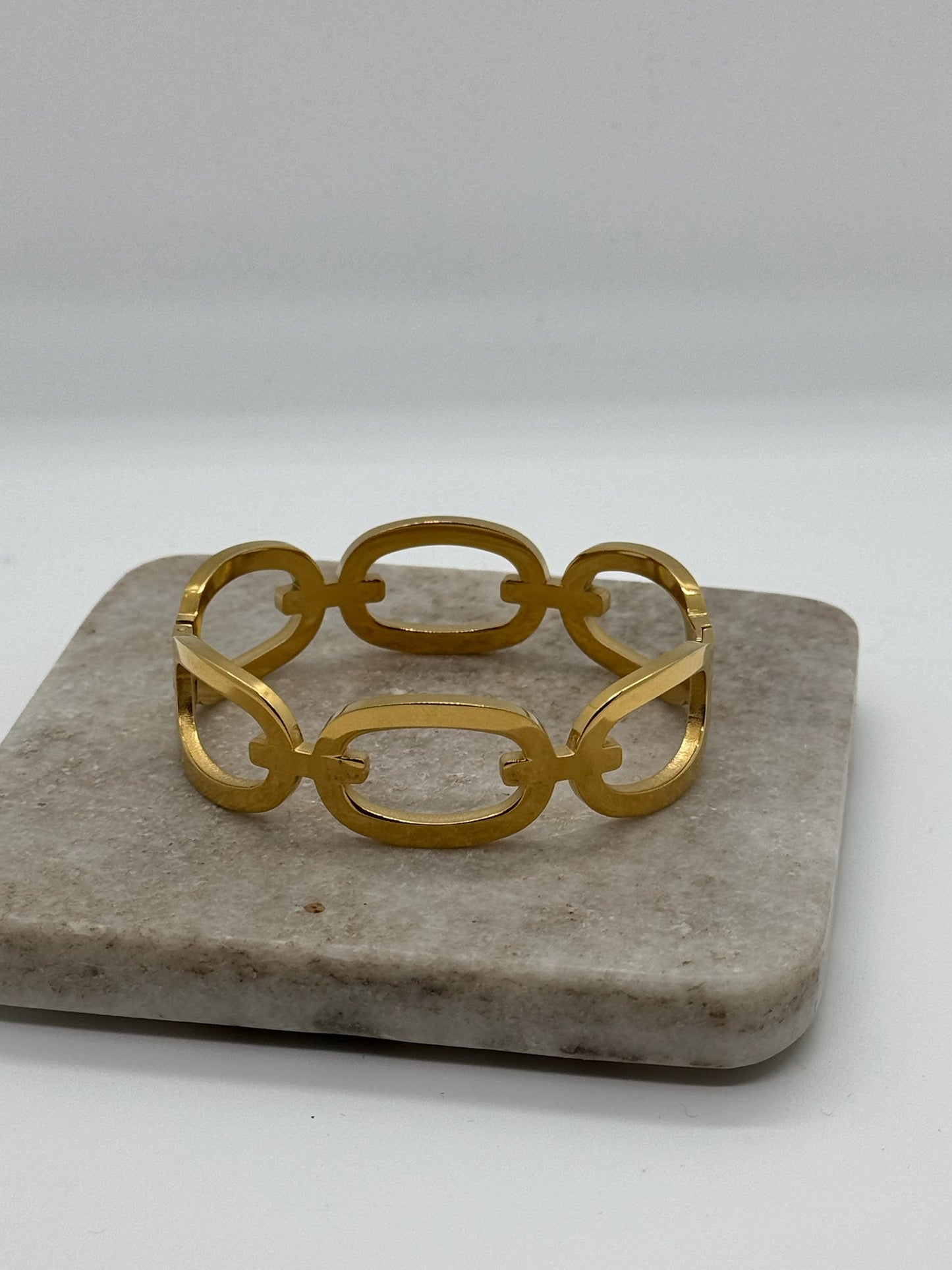 Bold Gold Chain Cuff