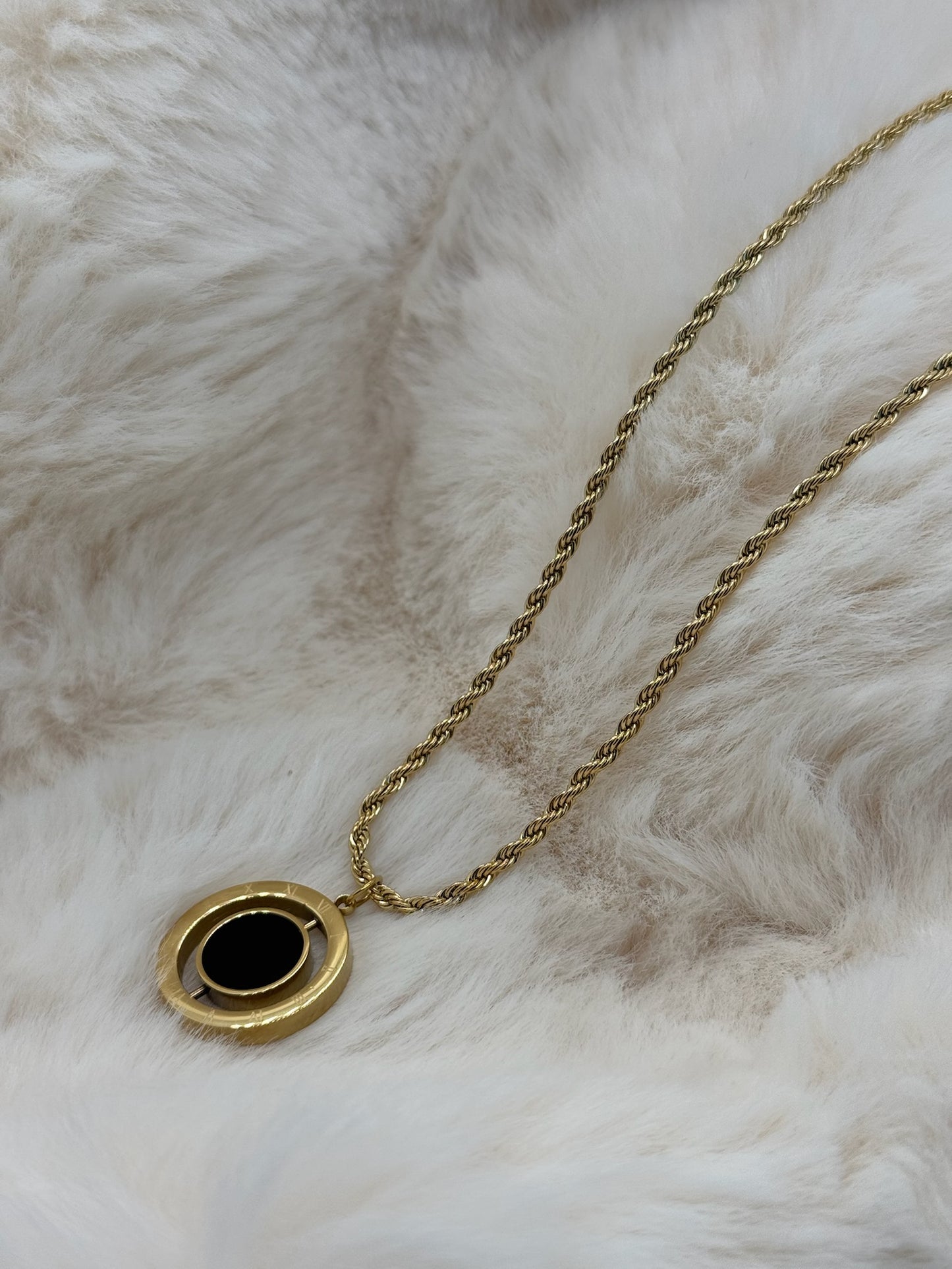 Eclipse Dual-Side Pendant Necklace