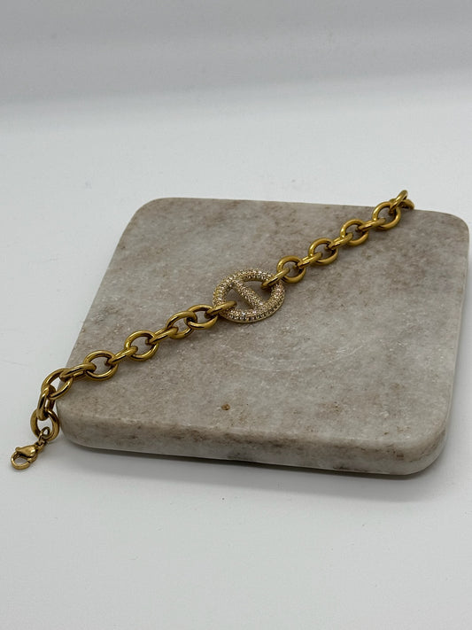 Golden Halo Link Bracelet