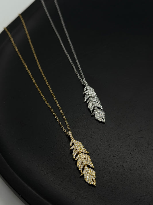Feather Pendant Necklace